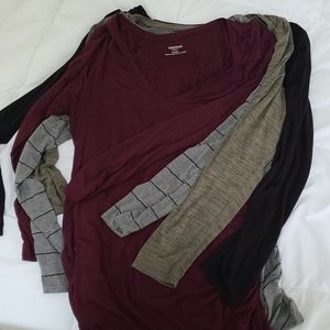 LOT of 4 XL Motherhood Maternity Long Sleeve Tops
